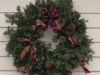 Decorated Fresh Christmas Wreaths - Burgandy Bow with Pine Cones