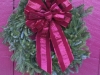 Decorated Fresh Christmas Wreaths - Burgundy Two Tone